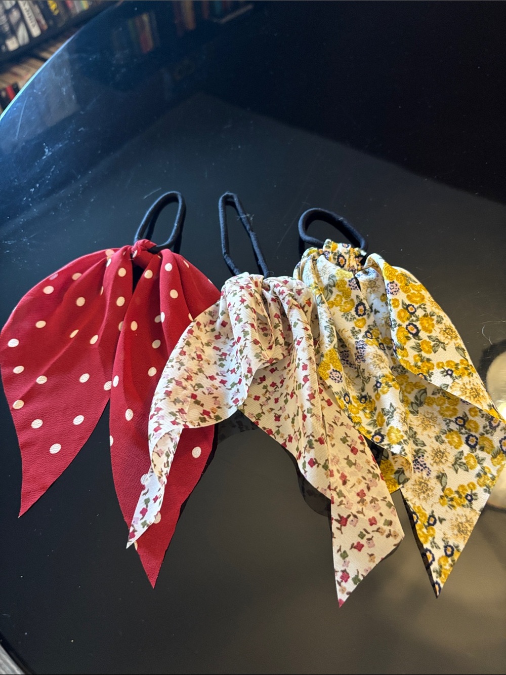 Lot of 3 scrunchie scarves